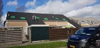 Voor woningstichting Groninger Huis woningen in de dakcoating gezet