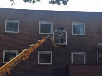 Appartementcomplex gereinigd gevels voorzien van een prevosil RK impregneer Appartementcomplex gereinigd gevels voorzien van een prevosil RK impregneer